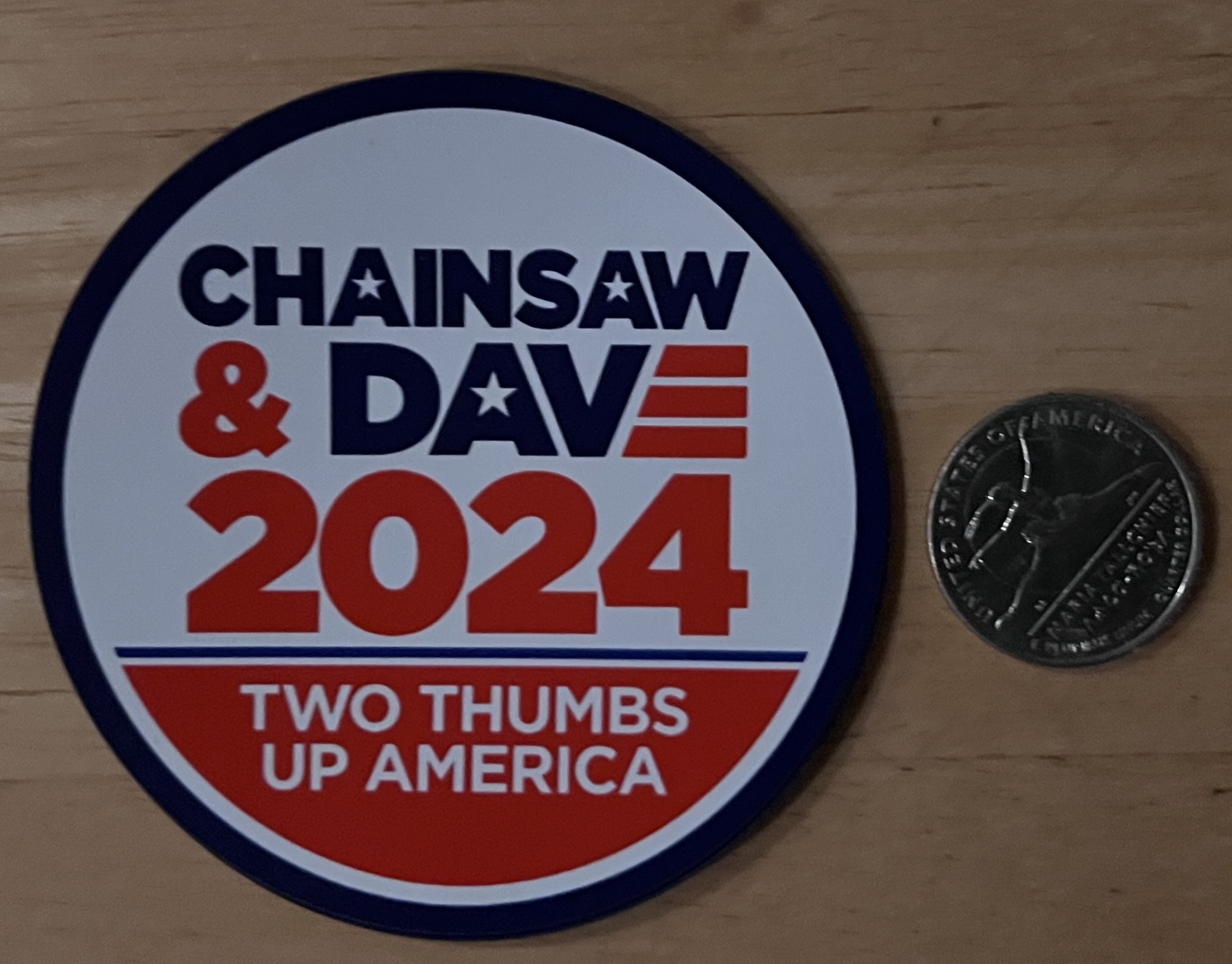 Chainsaw & Dave 2024 Fridge Magnet!